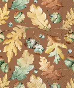Șervețel - Acorns and Leaves - 33x33 cm
