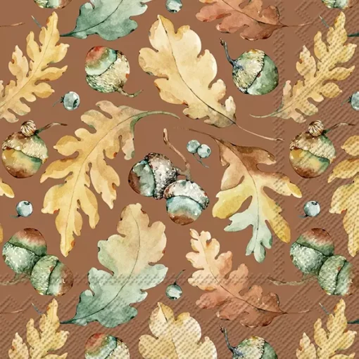 Șervețel - Acorns and Leaves - 33x33 cm 1