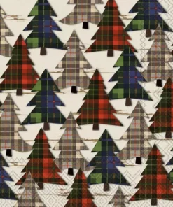 Șervețel - Checkered Pines - 33x33 cm