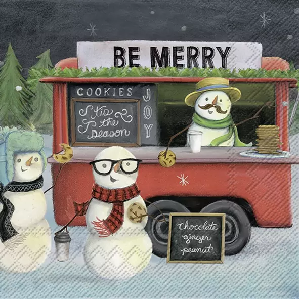 Șervețel - Christmas on Wheels - 25x25 cm 1 Șervețel - Christmas on Wheels - 25x25 cm