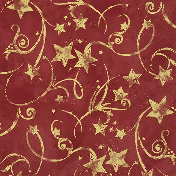 Șervețel - Star Garland red - 33x33 cm 1 Șervețel - Star Garland red - 33x33 cm