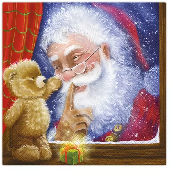 Șervețel - Surprise for Santa - 33x33 cm 1 Șervețel - Surprise for Santa - 33x33 cm