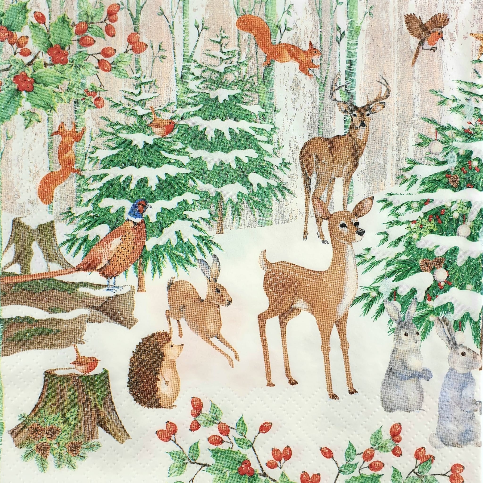 Șervețel - Wildlife in Wintertime - 33x33 cm 3 Șervețel - Wildlife in Wintertime - 33x33 cm - imagine 3