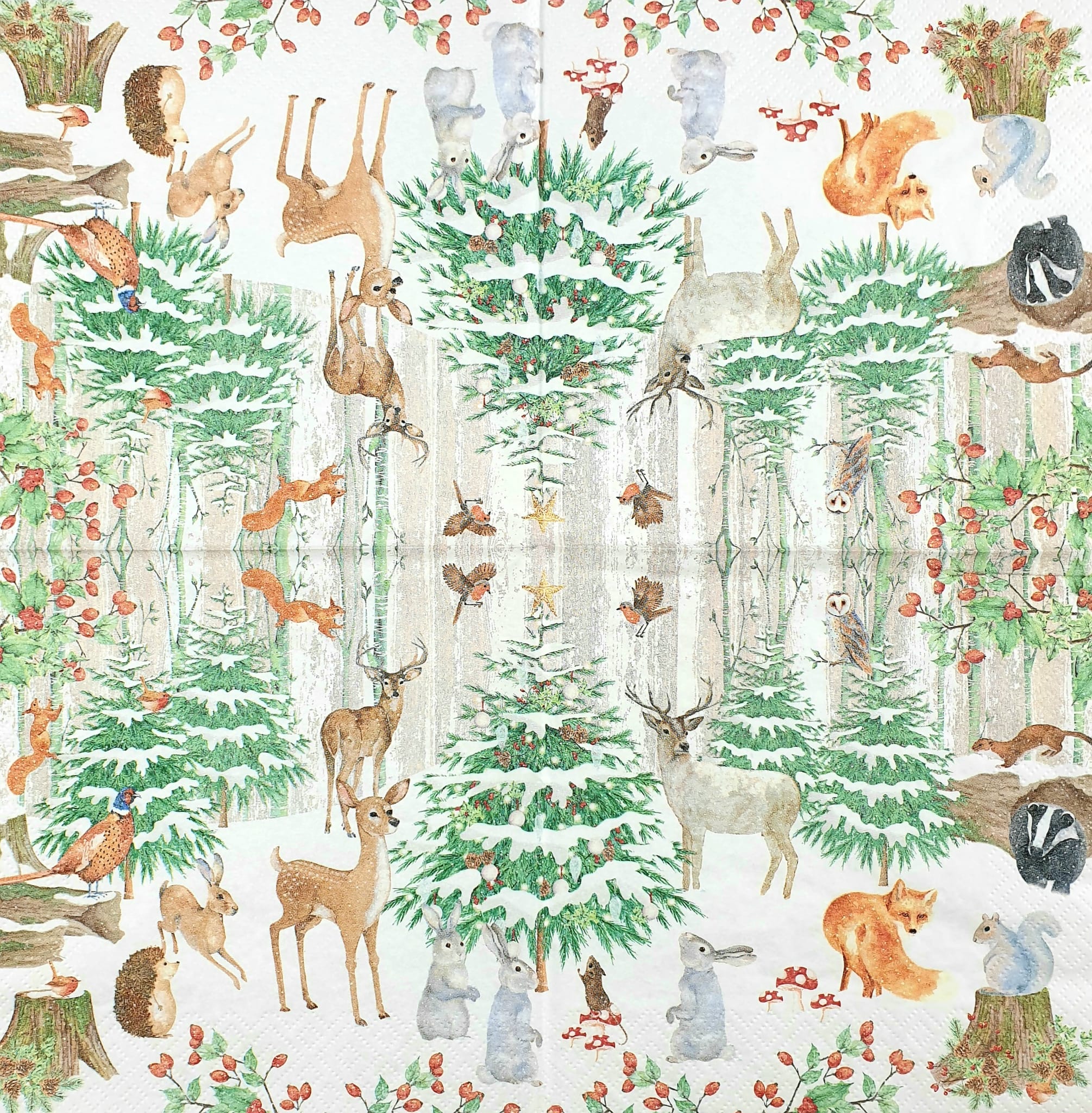 Șervețel - Wildlife in Wintertime - 33x33 cm 2 Șervețel - Wildlife in Wintertime - 33x33 cm - imagine 2