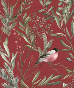 Șervețel - Winter Greens red - 25x25 cm
