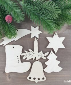 Set 6 decorațiuni - Christmas
