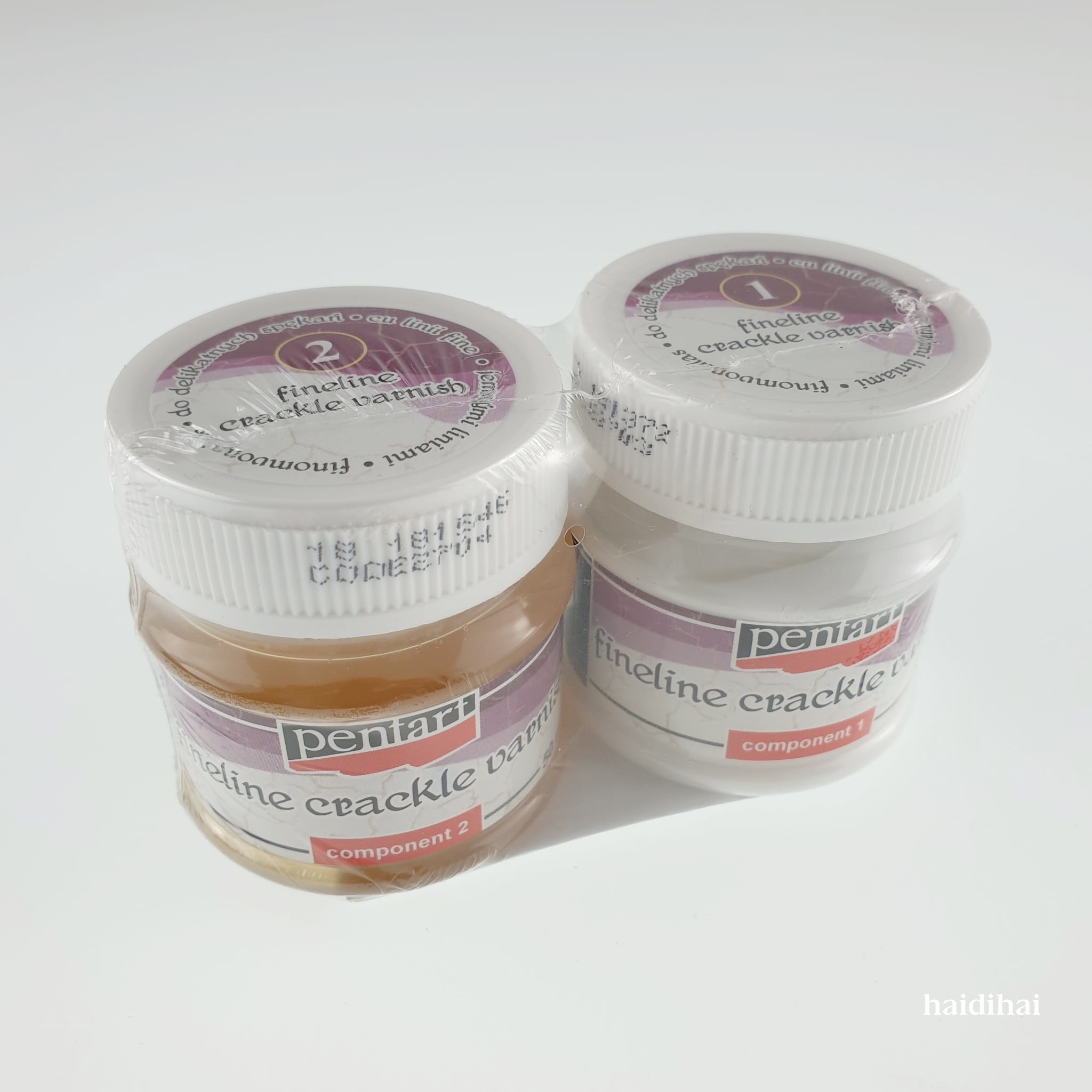 Lac crăpare bicomponent Fineline - Pentart - 50 ml 2 Lac crăpare bicomponent Fineline - Pentart - 50 ml - imagine 2