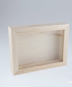 Pușculiță din lemn cu sticlă - 21x16x4 cm