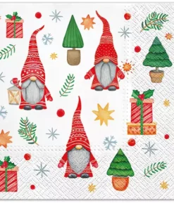Șervețel - Gnomes and Gifts - 33x33 cm