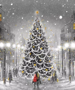 Șervețel - La Fete de Noel - 33x33 cm