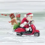 Șervețel - Lightning Fast Santa -33x33 cm