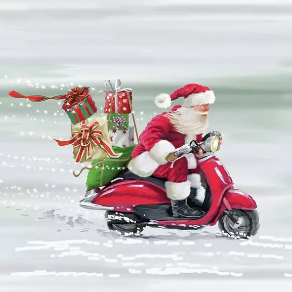 Șervețel - Lightning Fast Santa -33x33 cm 1 Șervețel - Lightning Fast Santa -33x33 cm