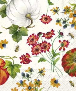 Șervețel - Pumpkin Flowers - 33x33 cm