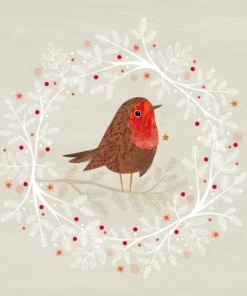 Șervețel - Robin Wreath - 33x33 cm