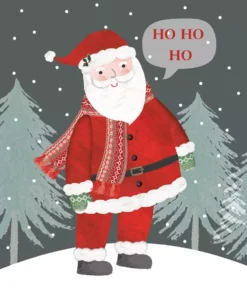 Șervețel - Santa in Grey - 33x33 cm