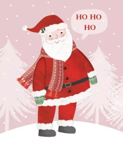 Șervețel - Santa in Rosé - 33x33 cm