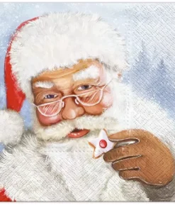 Șervețel - Santa with Gingerbread - 33x33 cm