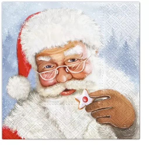 Șervețel - Santa with Gingerbread - 33x33 cm 1