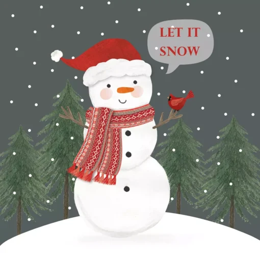 Șervețel - Snowman in Grey - 33x33 cm 1
