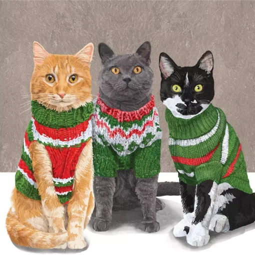 Șervețel - Sweater Cats - 33x33 cm 1