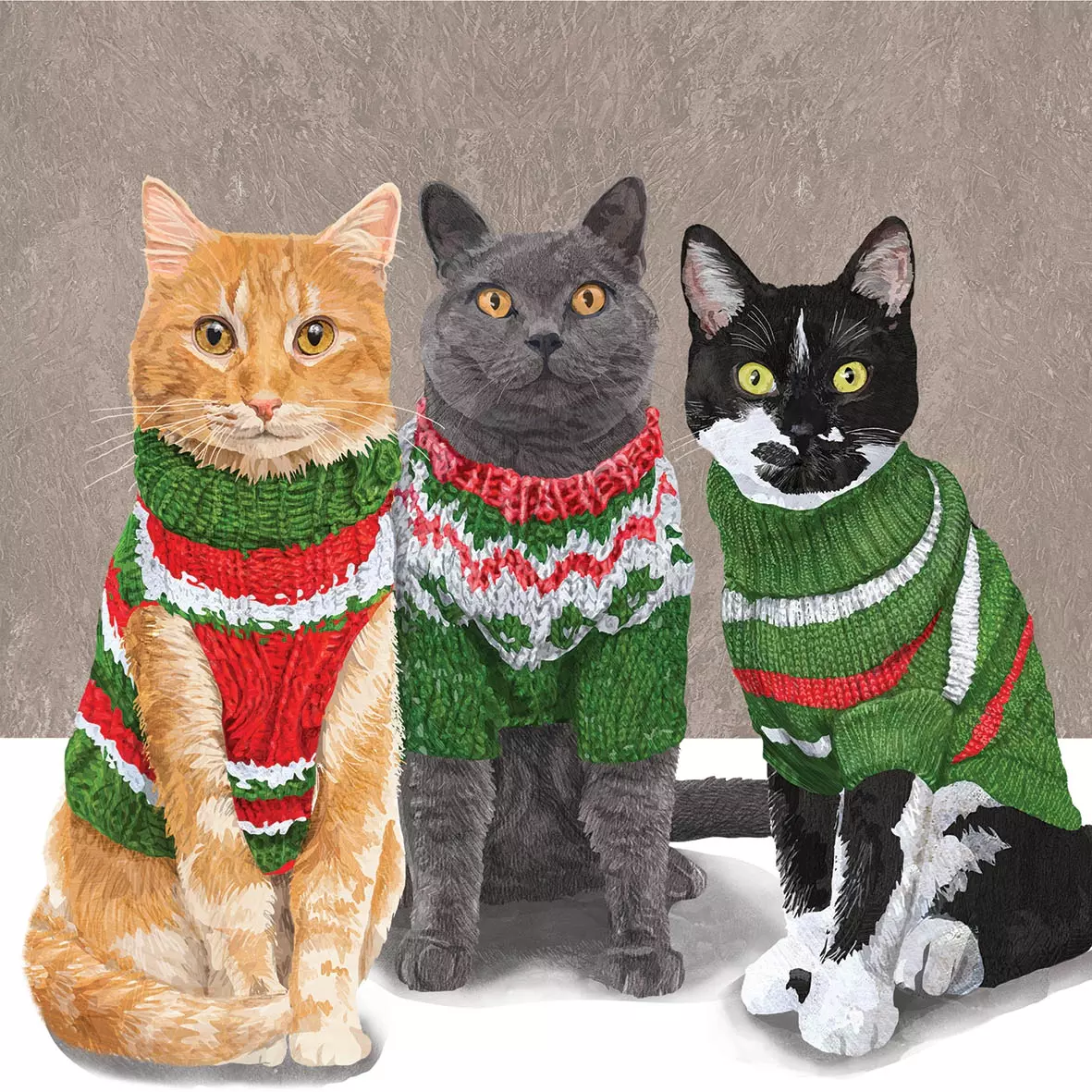 Șervețel - Sweater Cats - 33x33 cm 1 Șervețel - Sweater Cats - 33x33 cm