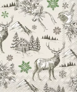 Șervețel - Winter Lodge - 33x33 cm