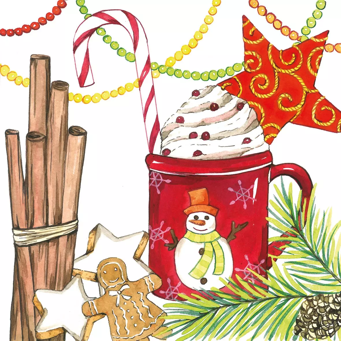 Șervețel - Winter Punsch - 33x33 cm 1 Șervețel - Winter Punsch - 33x33 cm