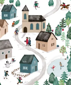 Șervețel - Winter Village - 33x33 cm