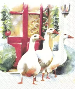 Șervețel - Xmas Traditional Goose - 33x33 cm