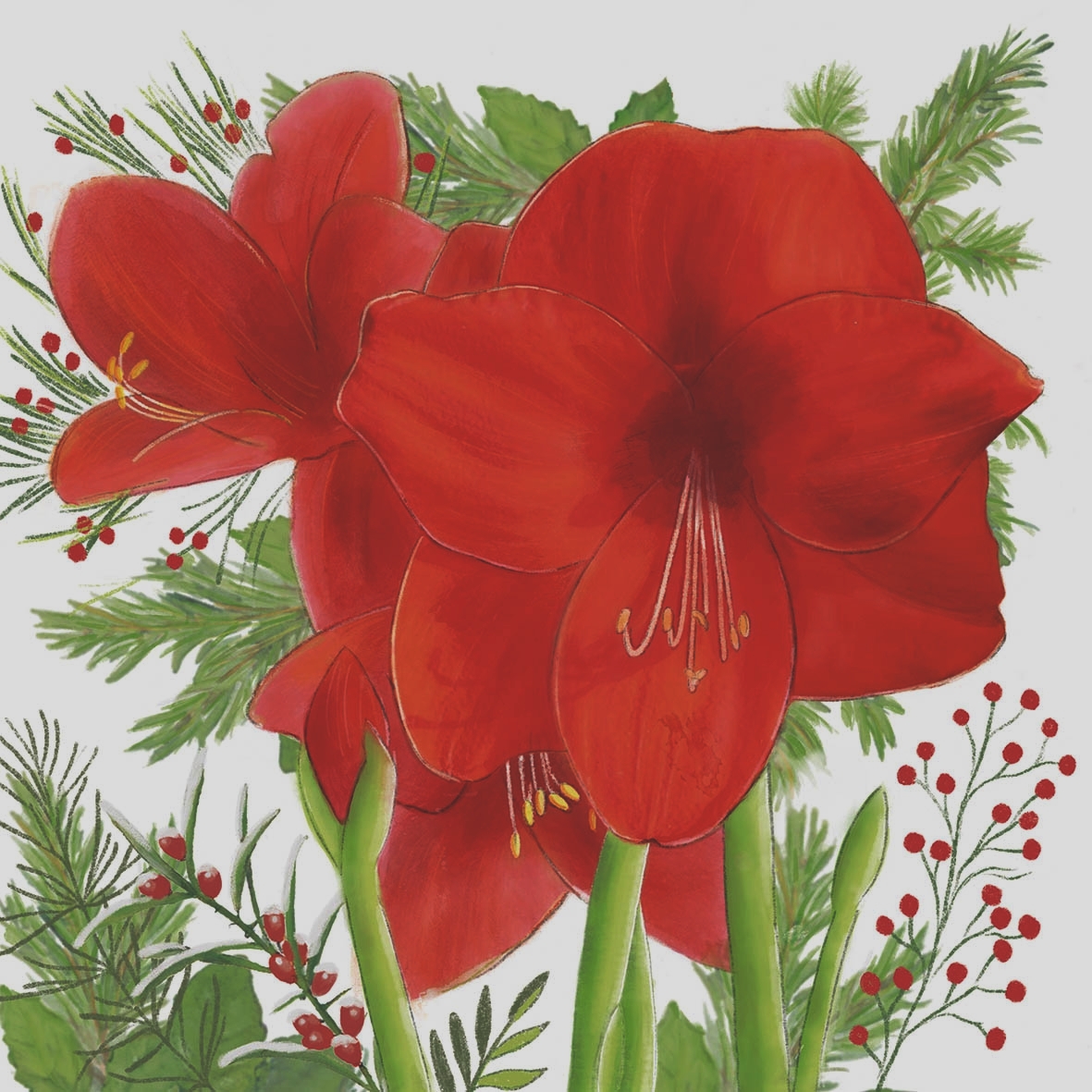 Șervețel decoupage - Amaryllis - 33x33 cm 1 Șervețel decoupage - Amaryllis - 33x33 cm
