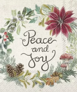 Șervețel – Peace and Joy - 33x33 cm