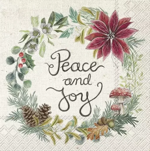 Șervețel – Peace and Joy - 33x33 cm 1