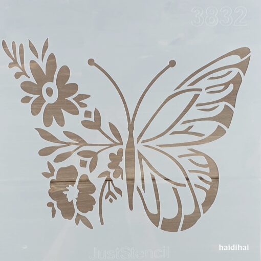 Șablon - Butterfly and Flower - 30x30 cm 1