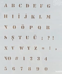 Șablon - Fonts 8 mm - 20x20 cm