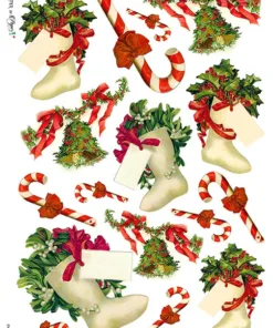 Hârtie de orez - Christmas Candy&Bell - A4