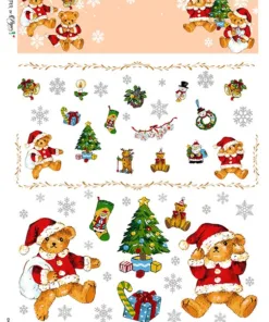 Hârtie de orez - Christmas Teddy – A4