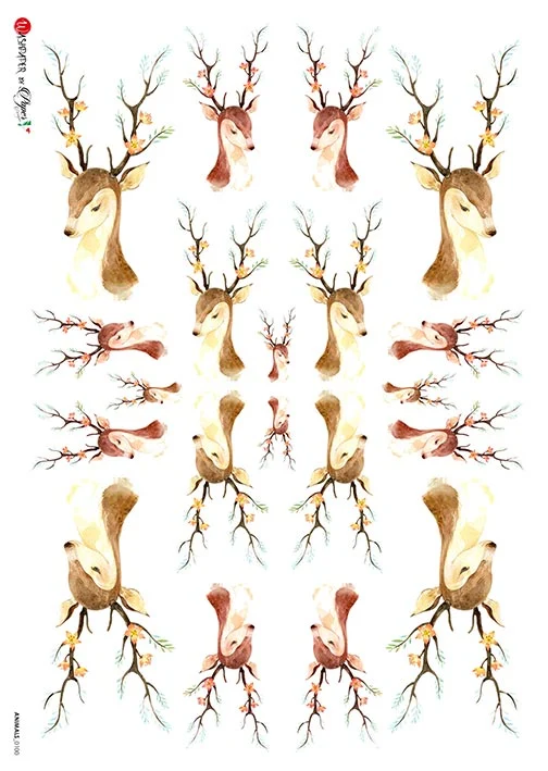 Hârtie de orez - Deer - A4 1 Hârtie de orez - Deer - A4