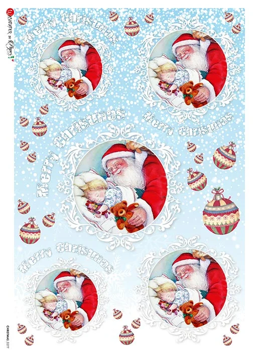 Hârtie de orez - Merry Christmas 2 – A4 1 Hârtie de orez - Merry Christmas 2 – A4