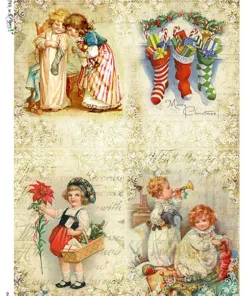 Hârtie de orez - Pictorial Christmas - A5