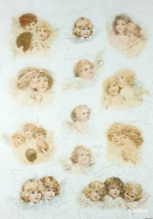 Hârtie de orez - The Little Angels - 32x45 cm 1