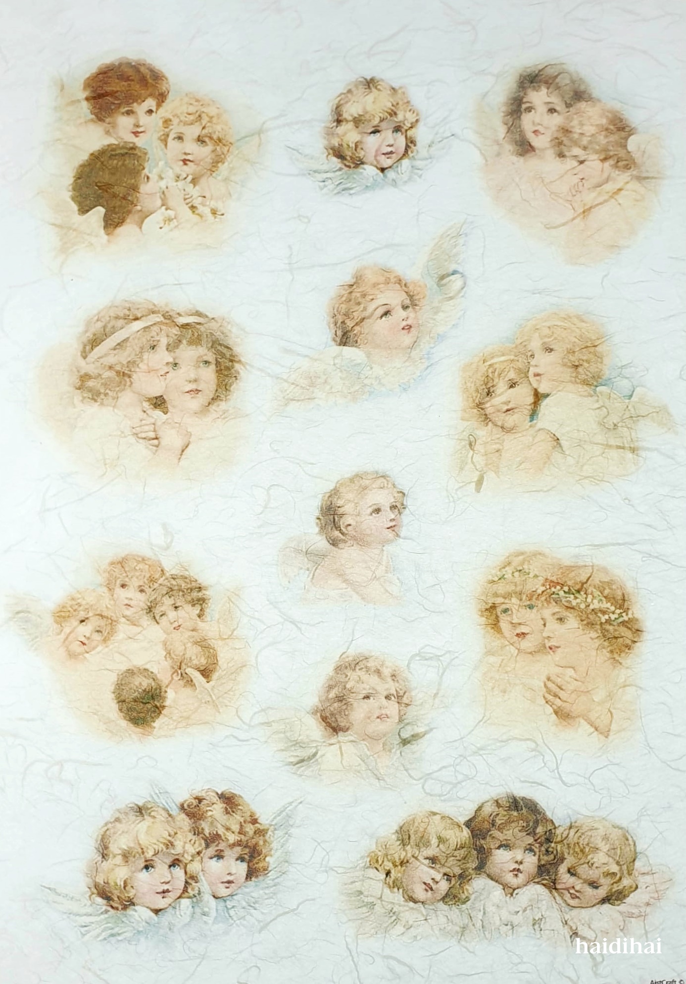 Hârtie de orez - The Little Angels - 32x45 cm 1 Hârtie de orez - The Little Angels - 32x45 cm