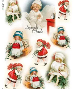 Hârtie de orez - Victorian Christmas - A5