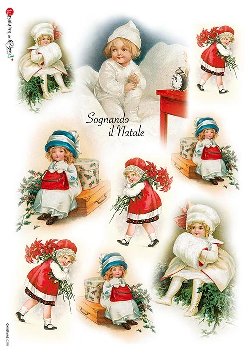 Hârtie de orez - Victorian Christmas - A5 1 Hârtie de orez - Victorian Christmas - A5