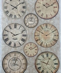 Hârtie de orez - Vintage Clock - A4