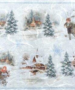 Hârtie de orez - Winter village - A4