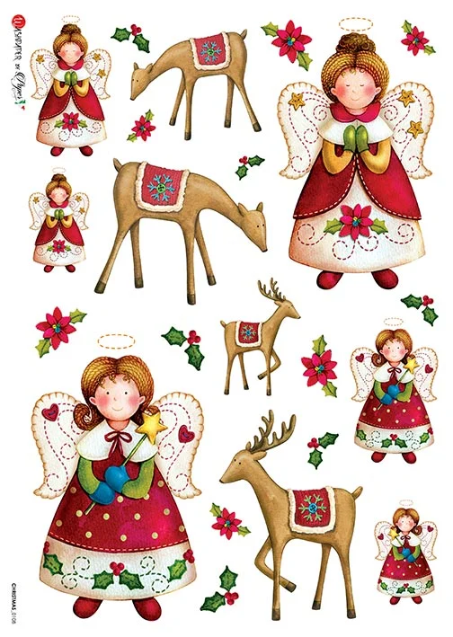 Hârtie de orez – Christmas Fairy – A5 1 Hârtie de orez – Christmas Fairy – A5
