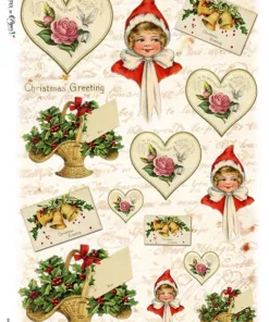 Hârtie de orez – Christmas Greeting – A4