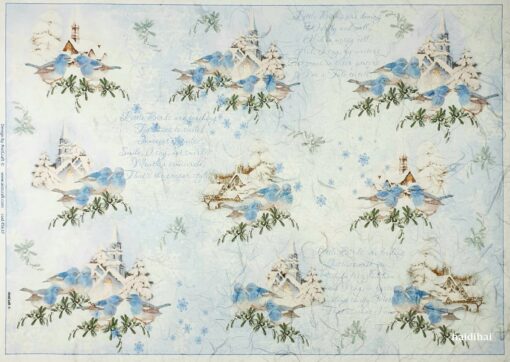Hârtie de orez – Little birds - 32x45 cm 1