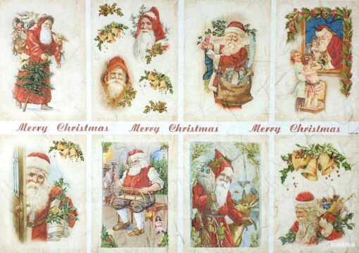 Hârtie de orez – Merry Christmas – 32x45 cm 1