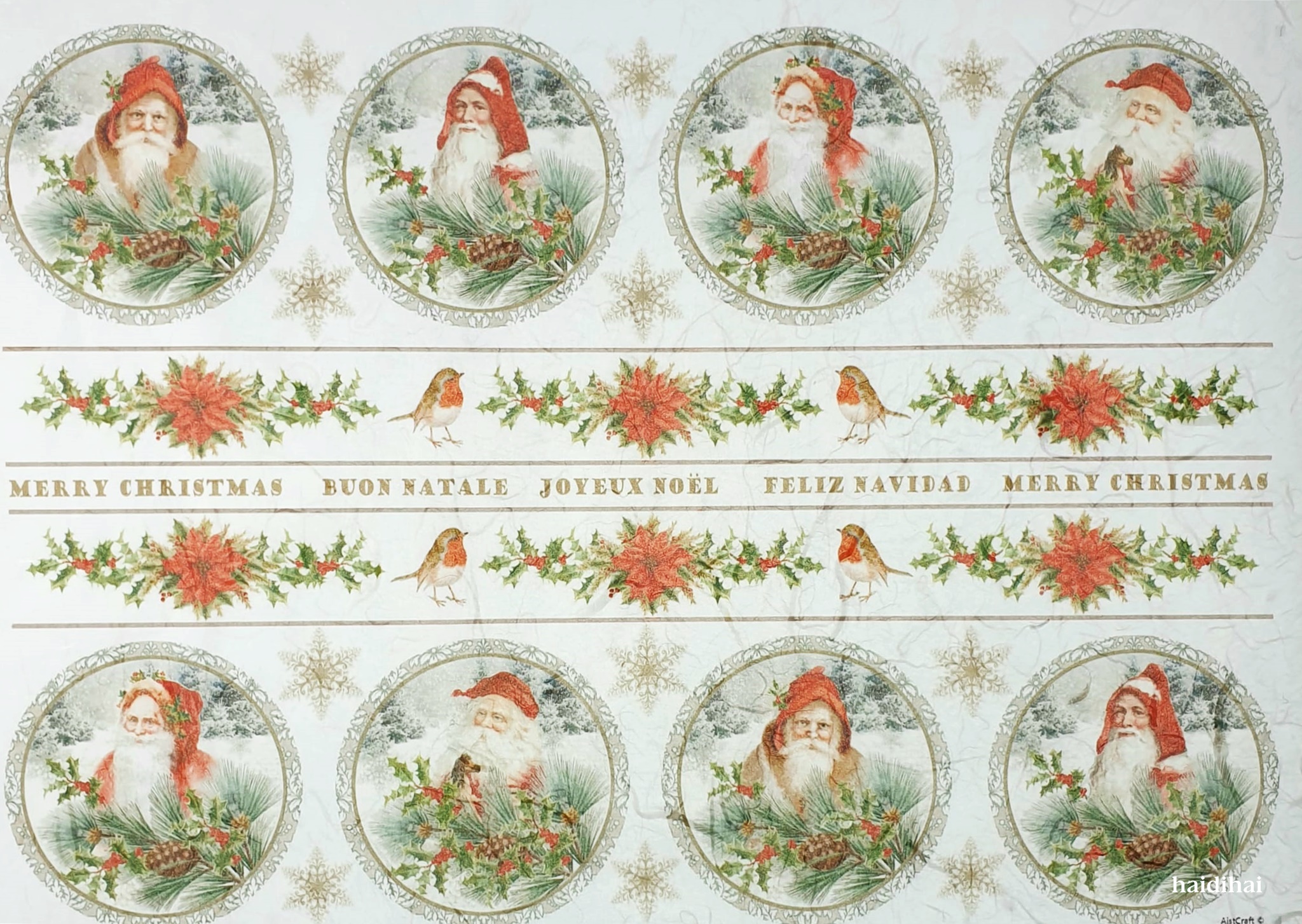 Hârtie de orez – Santa Claus - 32x45 cm 1 Hârtie de orez – Santa Claus - 32x45 cm